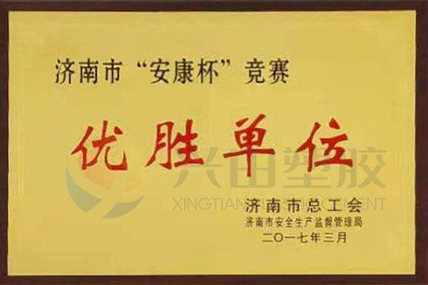 济南市“安康杯”竞赛优胜单位（2017年）